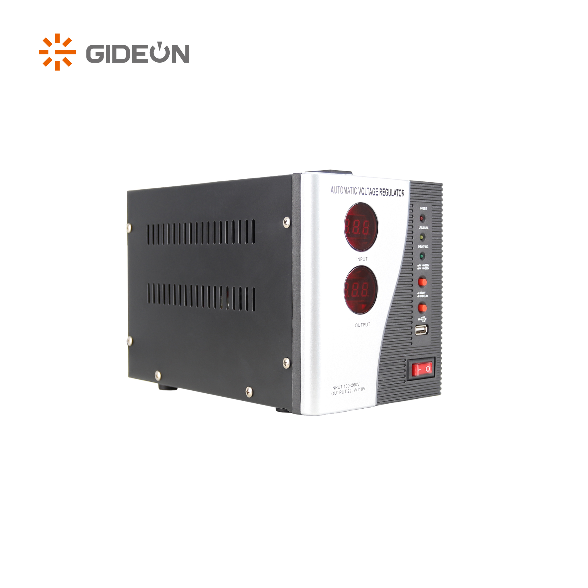 GD-AVR26 500VA-5000VA Ổn định điện áp kỹ thuật số có chức năng độ trễ có thể điều chỉnh cho thiết bị gia dụng