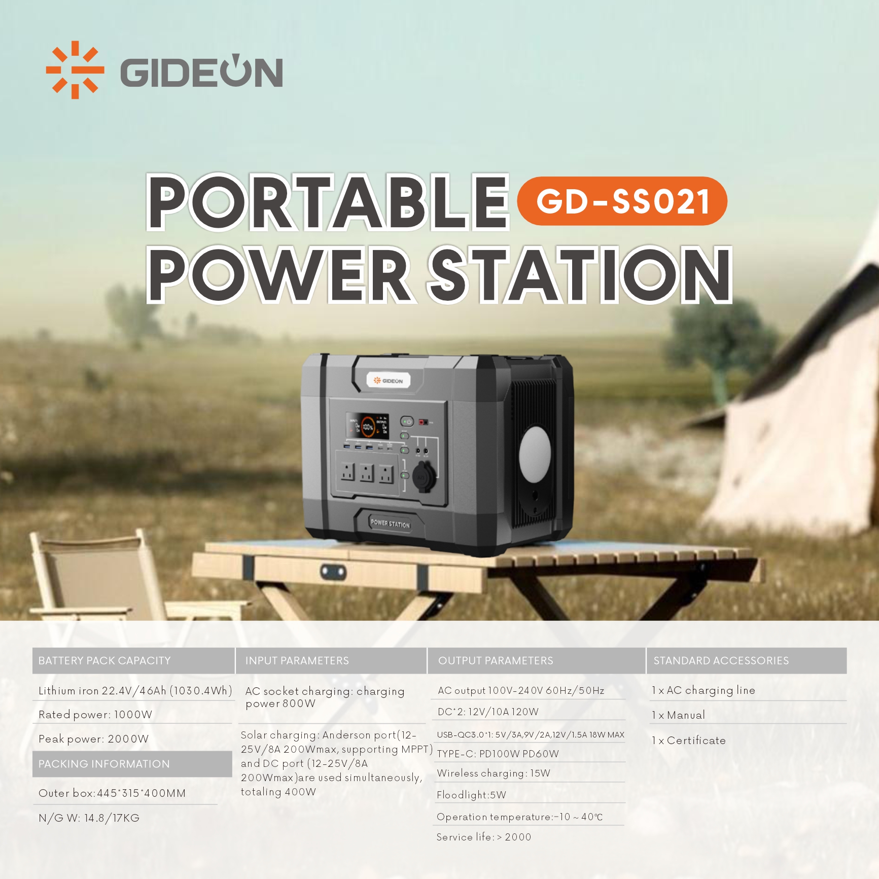 GD-SS021 Lithium Iron Storage Bank: Mở khóa tự do điện mọi thời tiết trong mọi kịch bản!