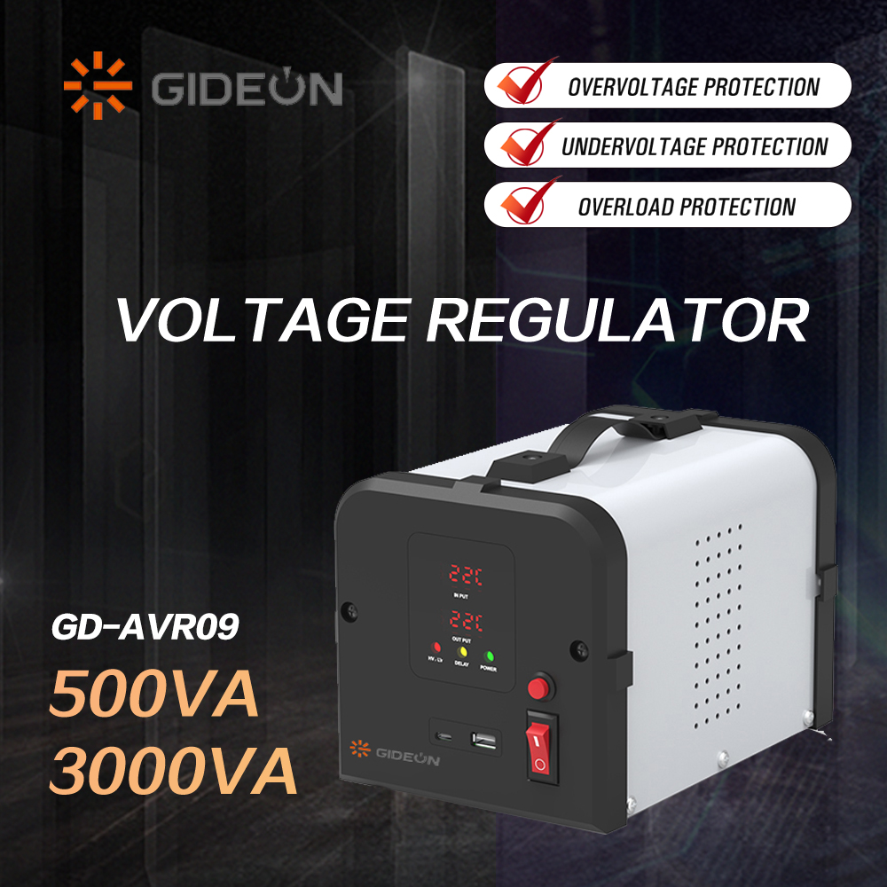 GD-AVR09 220V Đầu ra AC Công tắc ổn định điện áp di động cho thiết bị gia dụng