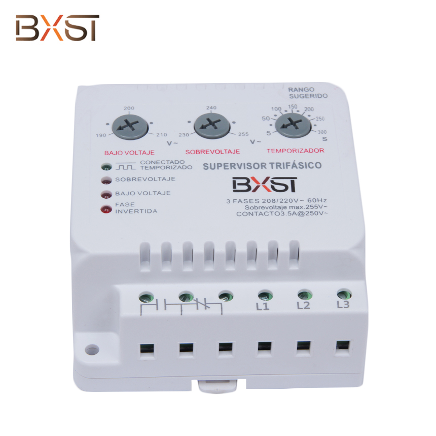 BXST đủ điều kiện DIN Rail 3 Pha bảo vệ điện áp cho Tủ lạnh gia đình V086