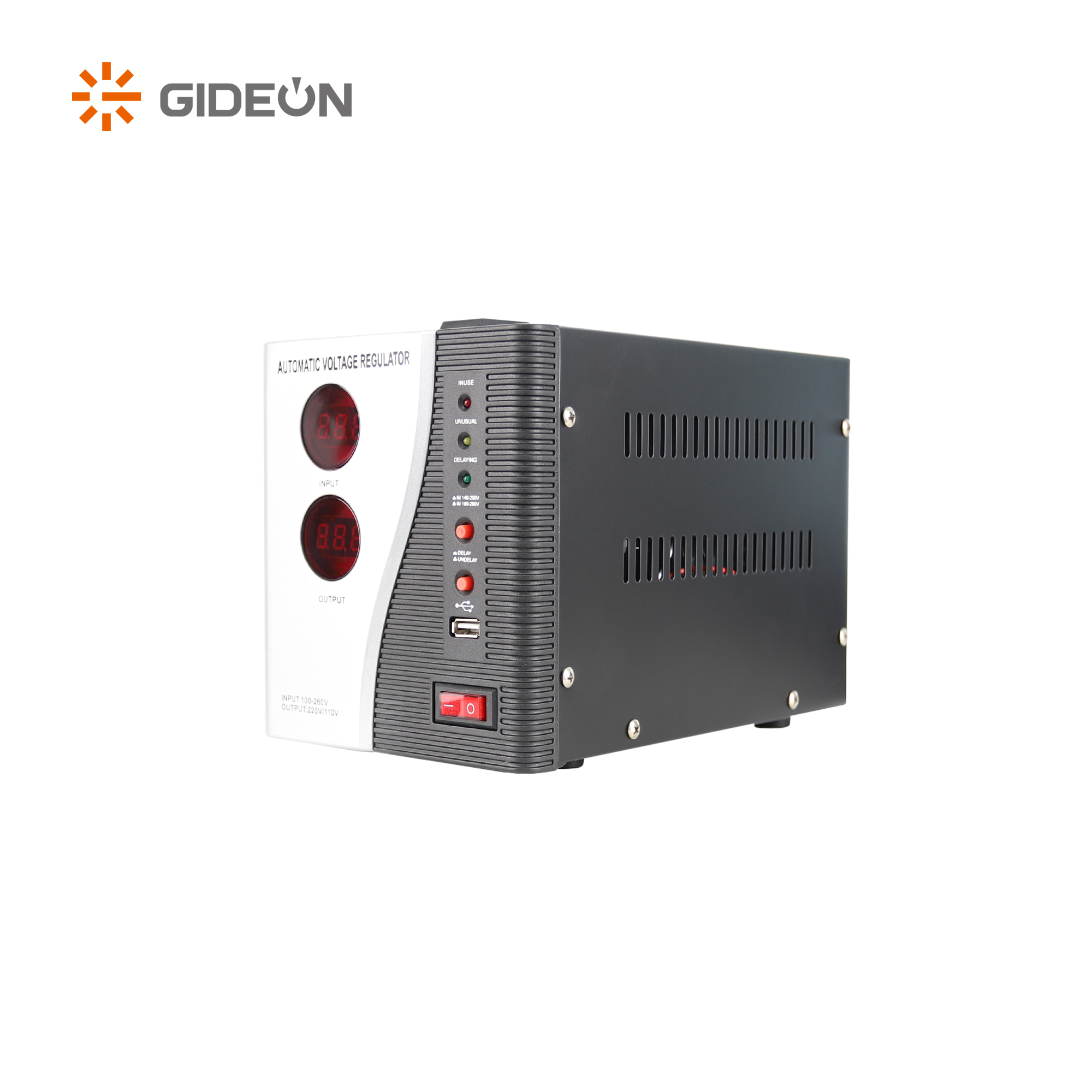 GD-AVR26 500VA-5000VA Ổn định điện áp kỹ thuật số có chức năng độ trễ có thể điều chỉnh cho thiết bị gia dụng