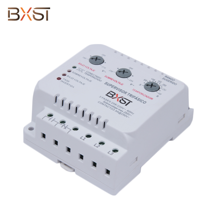 BXST đủ điều kiện DIN Rail 3 Pha bảo vệ điện áp cho Tủ lạnh gia đình V086